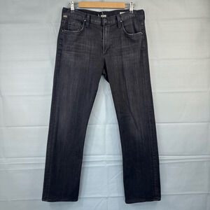 Citizens of Humanity Jeans Mens 33 Straight Black Dark Wash Denim Distressed